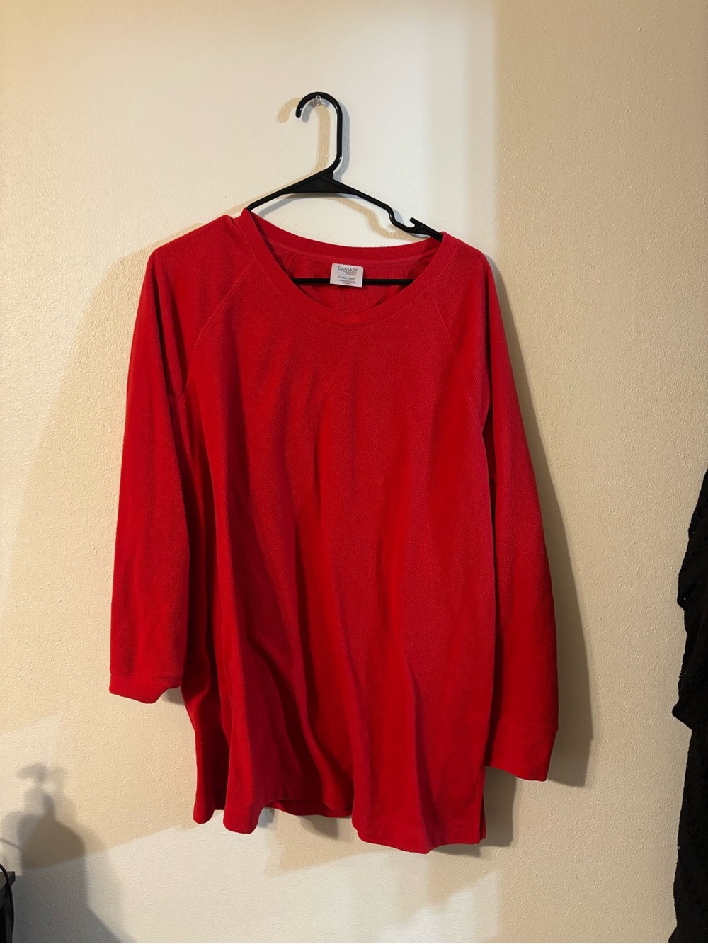 Danskin Red Long Sleeve Crewneck Top